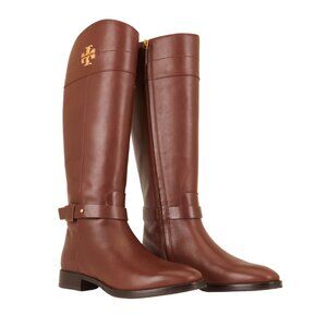 BEAUTIFUL WINTER BROWN TORY BURCH LEATHER HIGH HEELED BOOTS - SIZE 5-10